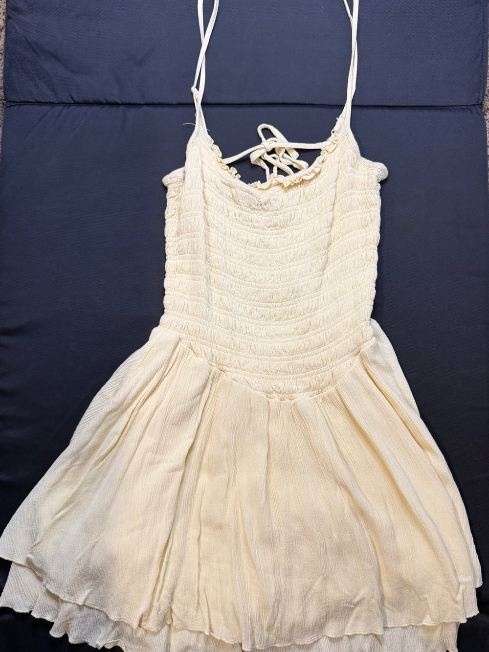 Garage Light Yellow Mini Backless Dress